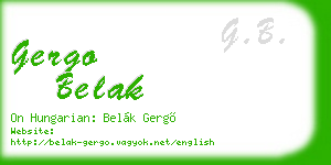 gergo belak business card