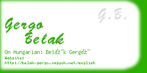 gergo belak business card